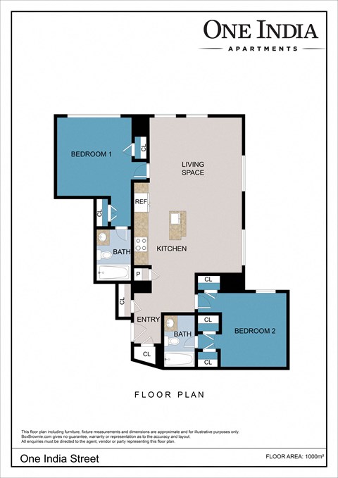 a floor plan of one apartments